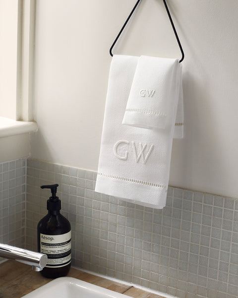 Monogram hand towels for bathroom 2025